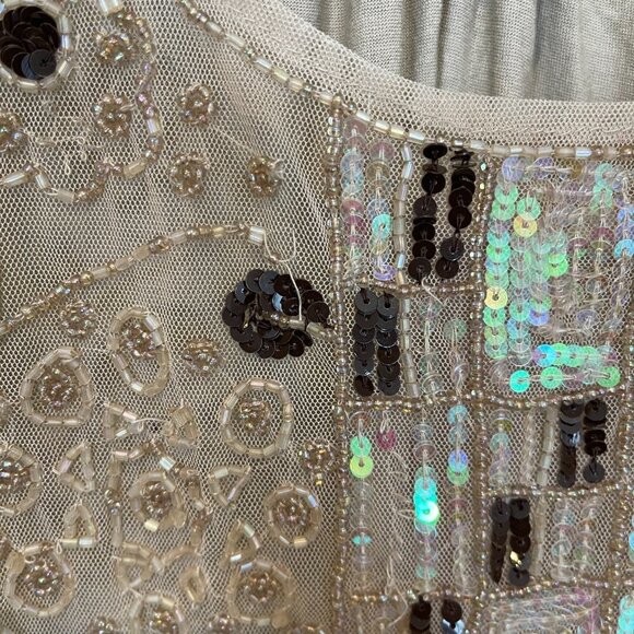 Anthropologie Beaded Sequin Tank Top Size S - Picture 9 of 17